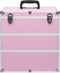 vidaXL - Make-up - koffer - 37x24x40 - cm - aluminium - roze