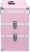vidaXL - Make-up - koffer - 37x24x40 - cm - aluminium - roze