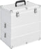 vidaXL - Make-up - koffer - 37x24x40 - cm - aluminium - zilverkleurig