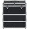 vidaXL - Make-up - koffer - 37x24x40 - cm - aluminium - zwart