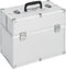 vidaXL - Make-up - koffer - 38x23x34 - cm - aluminium - zilverkleurig
