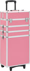 vidaXL - Make-up - trolley - aluminium - roze