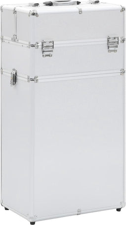 vidaXL Make-up trolley aluminium zilverkleurig