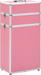 vidaXL - Make-up - trolley - aluminium - zwart - met - krokodillenpatroon