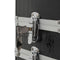 vidaXL - Make-up - trolley - aluminium - zwart - met - krokodillenpatroon