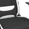 vidaXL - Massage - gamestoel - met - voetensteun - stof - zwart - en - wit