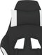 vidaXL - Massage - gamestoel - met - voetensteun - stof - zwart - en - wit