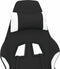 vidaXL - Massage - gamestoel - met - voetensteun - stof - zwart - en - wit
