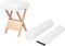 vidaXL - Massagekruk - met - 12cm - dikke - zitting - en - 2 - bolsters - inklapbaar - wit