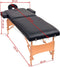 vidaXL - Massagetafel - inklapbaar - 2 - zones - 10 - cm - dik - zwart