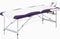 vidaXL - Massagetafel - inklapbaar - 2 - zones - aluminium - wit - en - paars