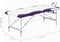 vidaXL - Massagetafel - inklapbaar - 2 - zones - aluminium - wit - en - paars