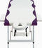 vidaXL - Massagetafel - inklapbaar - 2 - zones - aluminium - wit - en - paars