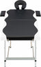 vidaXL - Massagetafel - inklapbaar - 2 - zones - aluminium - zwart - en - wit