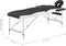 vidaXL - Massagetafel - inklapbaar - 2 - zones - aluminium - zwart - en - wit