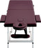 vidaXL - Massagetafel - inklapbaar - 2 - zones - aluminum - wijnpaars