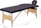 vidaXL - Massagetafel - inklapbaar - 2 - zones - hout - paars