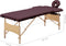 vidaXL - Massagetafel - inklapbaar - 2 - zones - hout - wijnpaars