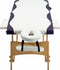 vidaXL - Massagetafel - inklapbaar - 2 - zones - hout - wit - en - paars