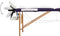 vidaXL - Massagetafel - inklapbaar - 2 - zones - hout - wit - en - paars