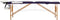 vidaXL - Massagetafel - inklapbaar - 2 - zones - hout - wit - en - paars