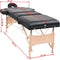 vidaXL - Massagetafel - inklapbaar - 3 - zones - 10 - cm - dik - zwart