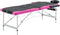 vidaXL - Massagetafel - inklapbaar - 3 - zones - aluminium - zwart - en - roze