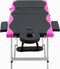 vidaXL - Massagetafel - inklapbaar - 3 - zones - aluminium - zwart - en - roze