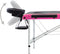 vidaXL - Massagetafel - inklapbaar - 3 - zones - aluminium - zwart - en - roze