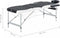 vidaXL - Massagetafel - inklapbaar - 3 - zones - aluminium - zwart - en - wit