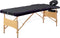 vidaXL - Massagetafel - inklapbaar - 3 - zones - hout - zwart - en - paars