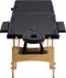 vidaXL - Massagetafel - inklapbaar - 3 - zones - hout - zwart - en - paars