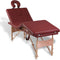 vidaXL - Massagetafel - inklapbaar - met - houten - frame - (vier - delen - / - rood)