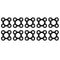 vidaXL Matverbinders rubber zwart 10 st