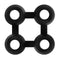 vidaXL Matverbinders rubber zwart 10 st