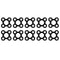 vidaXL Matverbinders rubber zwart 10 st