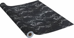 vidaXL - Meubelfolie - zelfklevend - 500x90 - cm - PVC - steenzwart