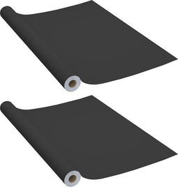 vidaXL - Meubelfolies - zelfklevend - 2 - st - 500x90 - cm - PVC - zwart