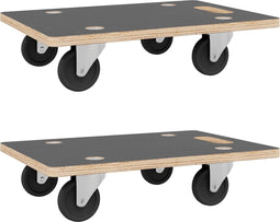 vidaXL - Meubelhondjes - 2 - st - rechthoekig - 250 - kg - 60x40x11,5 - cm