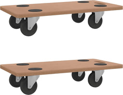 vidaXL - Meubelhondjes - 2 - st - rechthoekig - bewerkt - hout