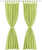 vidaXL - Micro-satijnen - gordijnen - met - lussen - 140x175 - cm - groen - 2 - st