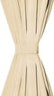 vidaXL - Micro-satijnen - gordijnen - met - lussen - 140x175 - cm - beige - 2 - st