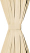 vidaXL - Micro-satijnen - gordijnen - met - lussen - 140x245 - cm - beige - 2 - st