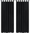 vidaXL - Micro-Satijnen - Gordijnen - met - Ringen - 140 - x - 175 - cm - 2 - stuks - (Zwart)