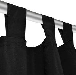 vidaXL - Micro-Satijnen - Gordijnen - met - Ringen - 140 - x - 175 - cm - 2 - stuks - (Wijnrood)