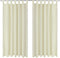 vidaXL - Micro-Satijnen - Gordijnen - met - Ringen - 140 - x - 175 - cm - 2 - stuks - (Creme)