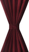 vidaXL - Micro-Satijnen - Gordijnen - met - Ringen - 140 - x - 175 - cm - 2 - stuks - (Wijnrood)