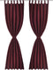 vidaXL - Micro-Satijnen - Gordijnen - met - Ringen - 140 - x - 175 - cm - 2 - stuks - (Wijnrood)