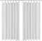 vidaXL - Micro-Satijnen - Gordijnen - met - Ringen - 140 - x - 175 - cm - 2 - stuks - (Creme)