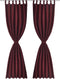 vidaXL - Micro-Satijnen - Gordijnen - met - Ringen - 140 - x - 225 - cm - 2 - stuks - (Wijnrood)